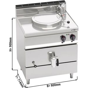 GGM Gastro - Marmite electrique - 55 litres - 9 kW - Chauffage indirect Argent