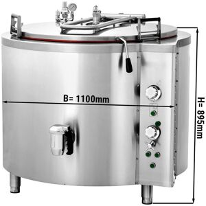 GGM Gastro - Marmite electrique - 300 litres - 27 kW - Chauffage indirect Argent