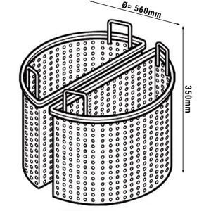 GGM GASTRO - 2x 1/2 Paniers pour marmite de cuisson avec 100 Litres