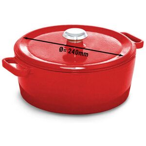 GGM GASTRO - Mijoteuse en fonte - Ø 240mm - Rouge