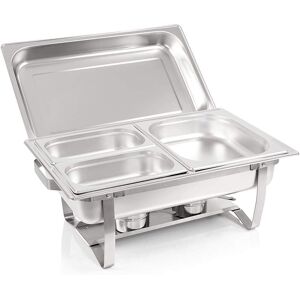 Bc-elec - F433-3-2 Rechaud Chauffe-plats 1x GN1/2 + 2x GN1/4 bain marie avec couvercle, 60x37x29cm