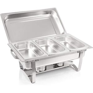 Bc-elec - F433-3 Rechaud Chauffe-plats 3x GN1/3 bain marie avec couvercle, 60x37x29cm