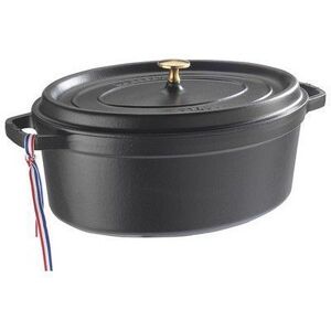 STAUB Cocotte ovale STAUB noire diam 33 cm