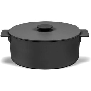 Serax NV Serax - Surface Marmite en fonte avec couvercle, 5,5 litres, noir