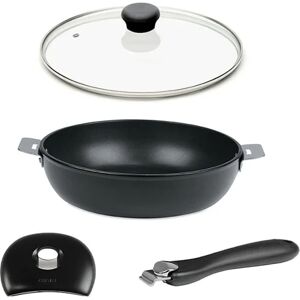 Lot sauteuse Cookway 24cm avec poignee, anse et couvercle Cristel []