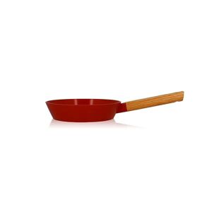 Poêle Ector induction aluminium revêtu manche en bois 20 cm rouge Ogo [Jaune]