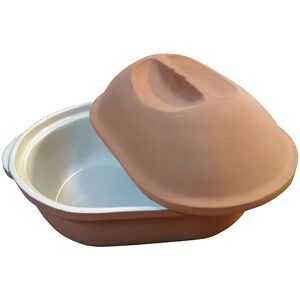 Cocotte en terre cuite ovale 4,2 L Baumalu Baumalu [Beige]