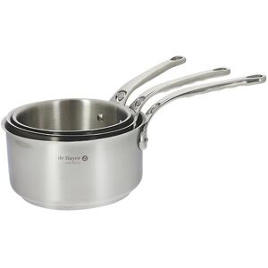 Set de 3 casseroles Milady 16, 18 et 20 cm De Buyer [Gris metallise]