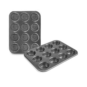 Plaque 12 biscuits perforee en acier 6 cm Ibili [Noir]