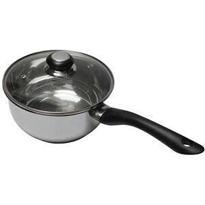 Casserole inox avec couvercle en verre 16 cm Baumalu [Gris metallise]