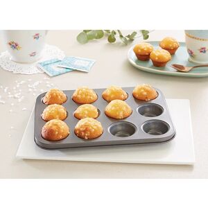 Plaque 12 mini-muffins acier revetement antiadherent 26 cm Mathon [Rouge]