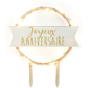 Decoration LED et bois Joyeux anniversaire Scrapcooking