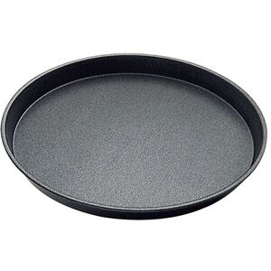 Tourtiere ronde bords lisses avec revetement antiadhesif 24 cm Gobel [Gris metallise]