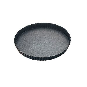 Tourtiere ronde bords canneles avec revetement antiadhesif 28 cm Gobel [Noir]