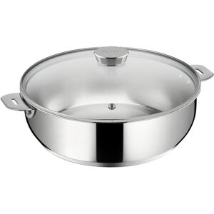 Sauteuse Salvaspazio+ avec son couvercle 24 cm en inox Lagostina [Noir]