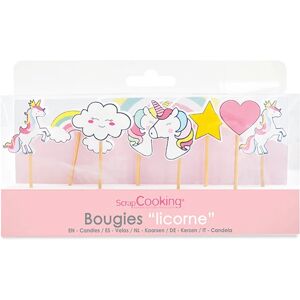 8 bougies licornes Scrapcooking [Gris]