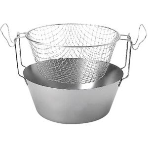 Friteuse traditionnelle avec bassine inox 20 cm Artame [Gris]