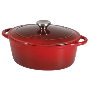 Cocotte rouge en fonte ovale 6 Litres VOGUE