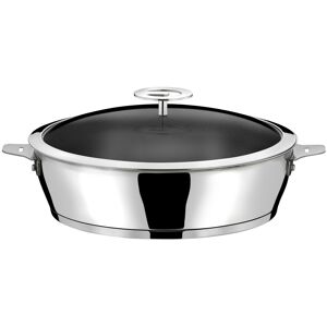 Cuisinox Sauteuse 28cm inox revêtement anti-adhérent et couvercle universel en Argent 14x29x40cm