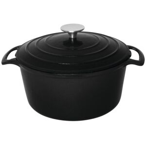 Vogue Cocotte en fonte ronde noire 3.2 L Noir 0x12cm