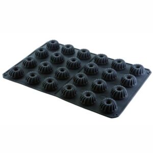 Pujadas Moule silicone 60 x 40 cm pour 24 mini kougelhopfs Noir 60x4x40cm