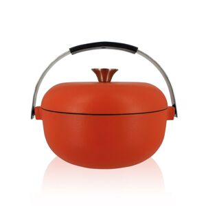 OGO Living Cocotte en fonte rouge 24cm avec anse en acier inoxydable Rouge 24x26x24cm