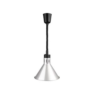 Buffalo lampe chauffante conique extensible avec finition argentée