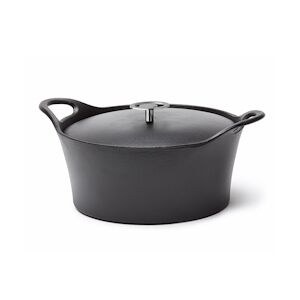 CUISINOX Volcan - Cocotte Ronde 24 cm noir + 2 maniques (3.4 L)