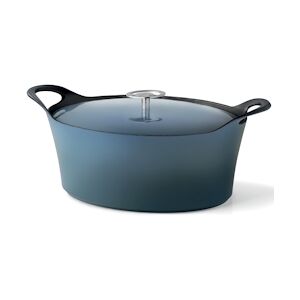 CUISINOX Volcan - Cocotte Ovale 29 cm bleu + 2 maniques (3.6 L)