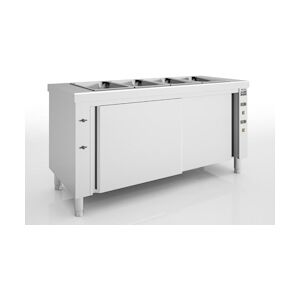 ERATOS Meuble Bain-Marie Sec Reserve Chaude Aisi-304 18/10 - 6 Gn1/1 - 150 - 2500X700X850 - 5600W MBSR-225