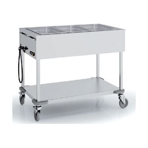 ERATOS Chariot Bain Marie Chaleur Seche En Inox 790X690X945 CBMS-2GN