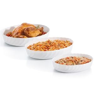 Lot de 3 plats de cuisson ovales Smart Cuisine Trianon Luminarc Resistant au four a 250°C Empilables 3 formats