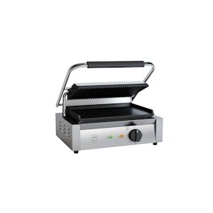 Metro Professional Gril de contact simple GPG1202, acier inoxydable, 43 x 36 x 20 cm, Plage de température : 50 - 300 °C, 45 paninis en 60 minutes