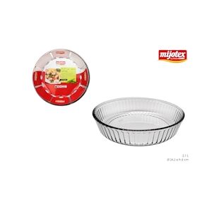 Lot de 6 Plat Rond Cannele En Verre 2.1L Maitre Chef