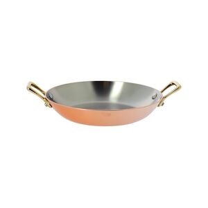 de Buyer Plat rond avec 2 anses cuivre et inox H.7 x diam.24.3 cm de Buyer