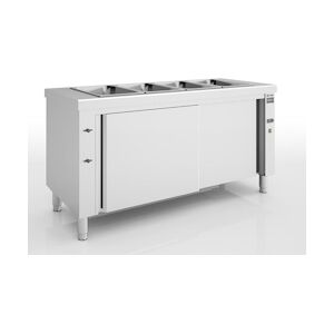 ERATOS Meuble Bain-Marie Sec Ventile Reserve Chaude Aisi-304 18/10 - 6 Gn1/1 - 150 - 2250X700X850 - 5600W MBVR-225