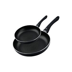 Lot de 2 woks de cuisine de 20 cm et 28 cm en aluminium presse Elo Smart Life