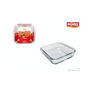 Lot de 12 Plat Carre En Verre 1.1L Maitre Chef