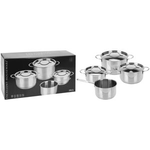 424164 Excellent Houseware Ensemble de casseroles 7 pcs Acier inoxydable 6 mm - Publicité