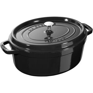 Staub La Cocotte 33 cm, Ovale, Noir brillant, Fonte