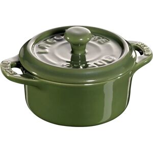 Staub Ceramique Mini Cocotte 10 cm, Rond(e), Basilic, Céramique