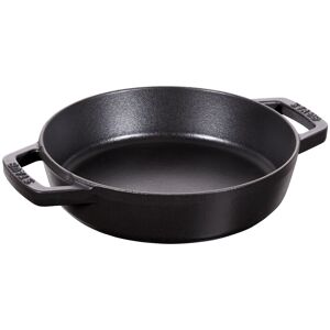 Staub Poêles en fonte Poêle avec 2 poignées 20 cm, Fonte, Noir