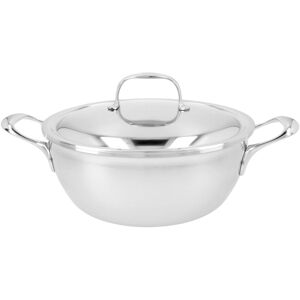 Demeyere Atlantis 7 Sauteuse avec couvercle a double paroi 24 cm, Inox 18/10