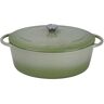 Menastyl - Cocotte Colette Ovale 9l 36x27cm En Fonte Emaille Vert