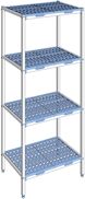 Tournus Equipement Rayonnage à clayettes amovible 4 niveaux aluminium 205 x 89 x 50 cm Tournus - PLM0890