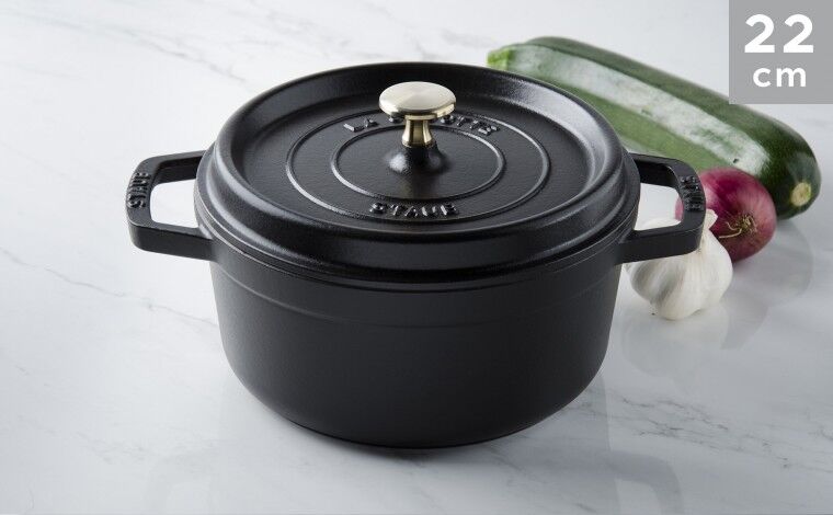 Staub Cocotte fonte noire 22 cm