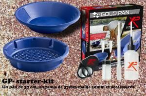 XP-GOLD-PROSPECTING 1j) Kit d'orpaillage: pan et tamis Ø 37 cm + accessoires