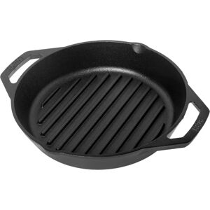 Lodge frying pan/grill pan with two handles L8GPL, diameter approx. 26 cm