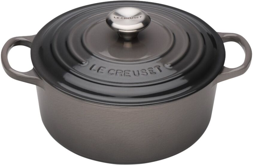 Le Creuset 2117724444 Cast Iron Round Casserole 24cm - Flint