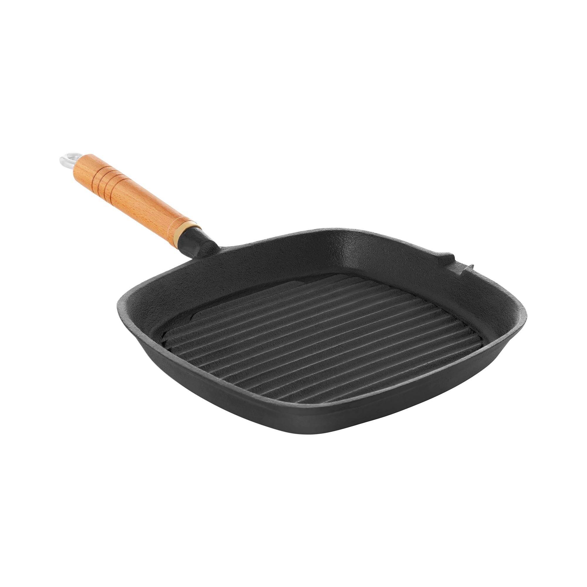 Royal Catering Cast Iron Grill Pan - square - 25 x 25 x 1.8 cm
